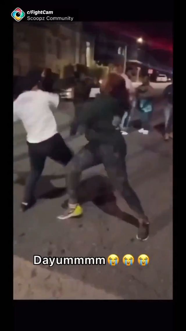 ahe got hit with 2 good shots. Nice to see the other girl was respectful enough to see that and stop